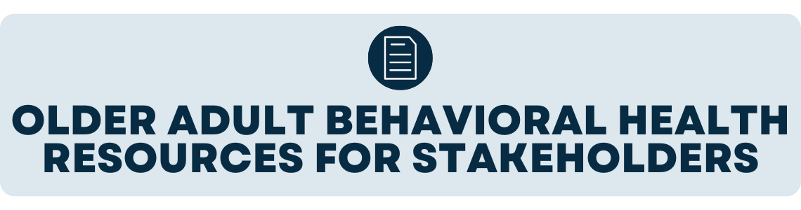 Banner to link to Behavioral Health Resources for Stakeholders page