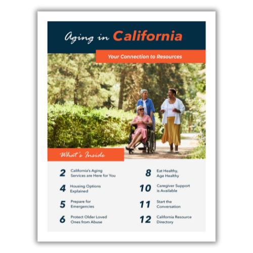 Guide on navigating aging services in California, featuring resources and tips for seniors and their families.